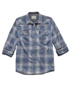 Style Vibe Shop -Style Vibe Shop FA22WS877 HARKER LS VINTAGE WASH SHIRT NAVY SLATE 012 1