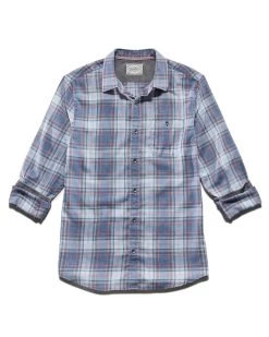 WESTLEY VINTAGE SOFT SHIRT 14 WESTLEY VINTAGE SOFT SHIRT -Style Vibe Shop FA22WS878 WESTLEY LS VINTAGE WASH SHIRT NAVY LIGHT BLUE CORAL 003