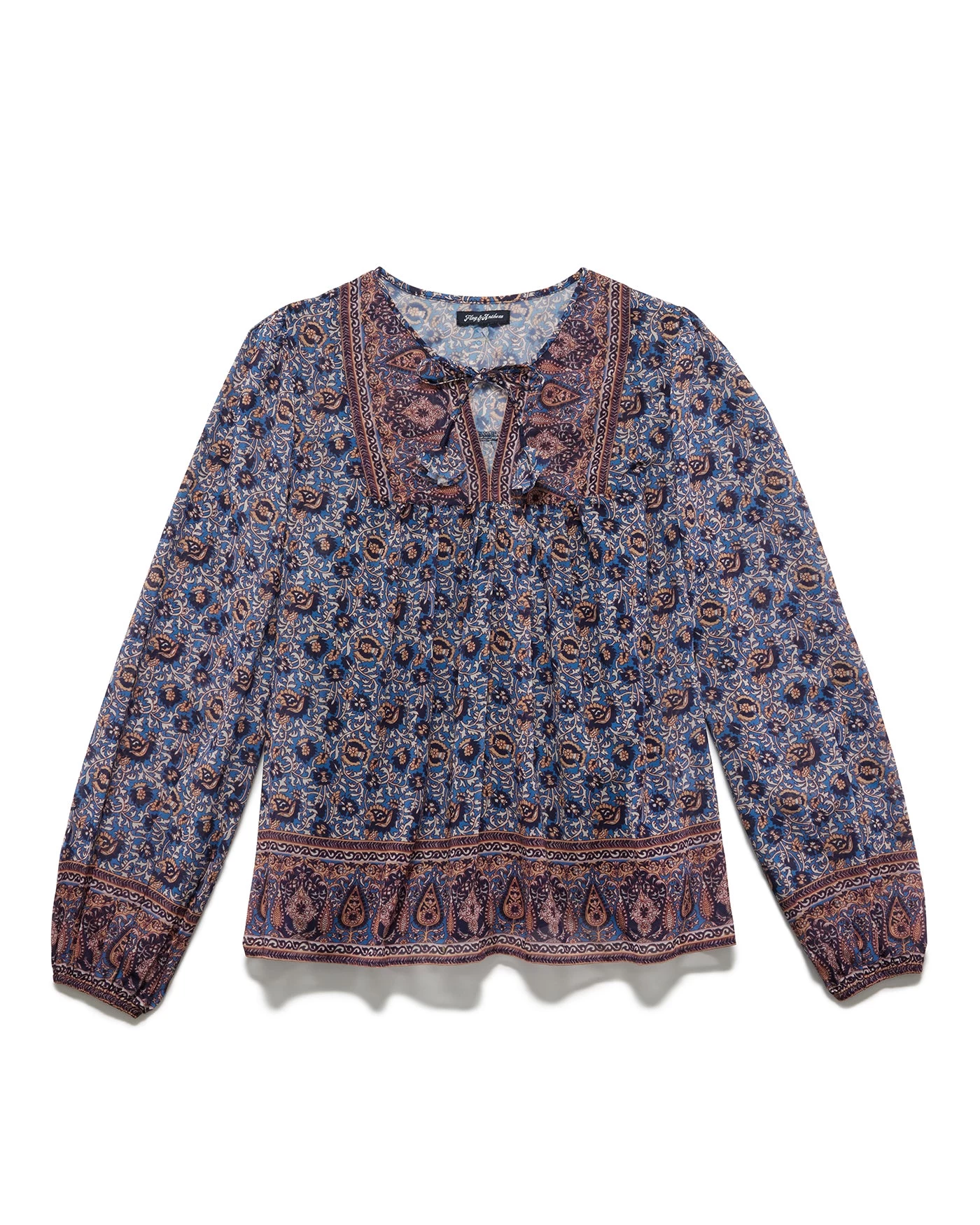 HOLLINS FLORAL PRINT PEEKABOO PEASANT TOP 4 HOLLINS FLORAL PRINT PEEKABOO PEASANT TOP - Image 2