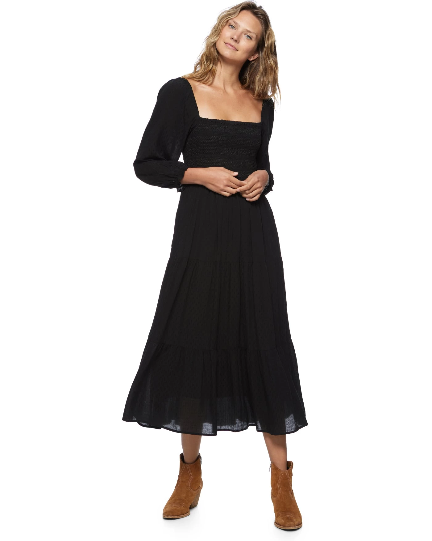 NORA SMOCKED MIDI DRESS 3 NORA SMOCKED MIDI DRESS