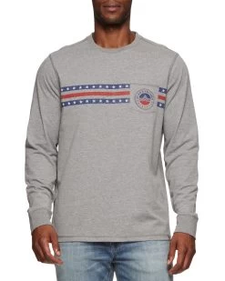 LOGO ICON STRIPED CREWNECK TEE