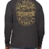 BIG MOOSE WHISKEY CREWNECK TEE -Style Vibe Shop FA23KT1745 BIG MOOSE WHISKEY LS CREWNECK CHARCOAL HEATHER 015