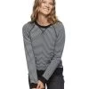 VICTORIA REVERSIBLE PULLOVER -Style Vibe Shop FA23KT7081W BLACK VICTORIA LS REVERSIBLE POLKA DOT STRIPED PULL OVER WOMENS LS KNITS 004