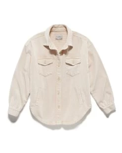CAYCE CORDUROY SHIRT JACKET -Style Vibe Shop FA23OW6019W CREAM 132