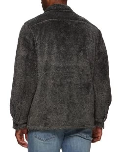EARLHAM SHERPA SHIRT JACKET 8 EARLHAM SHERPA SHIRT JACKET -Style Vibe Shop FA23OW859 EARLHAM SHERPA SHIRT JACKET CHARCOAL 018