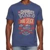 SMOKEY BONES BBQ SHACK TEE -Style Vibe Shop FA23SS1218 SMOKEY BONES BBQ SHACK SS TEE NAVY HEATHER 008