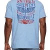 ANTHEM MUSIC FEST TEE -Style Vibe Shop FA23SS1225 ANTHEM MUSIC FEST SS TEE LIGHT BLUE HEATHER 011