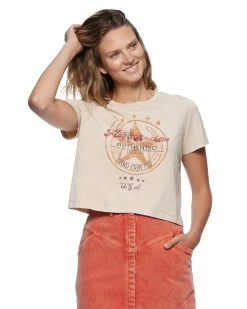 HORSESHOE CROPPED GRAPHIC TEE -Style Vibe Shop FA23SS7096W LUCKY HORSESHOE CROPPED SS TEE WOMENS GRAPHIC TEES 004