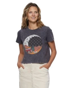 SOUTHWEST MOON CROPPED GRAPHIC TEE 13 SOUTHWEST MOON CROPPED GRAPHIC TEE -Style Vibe Shop FA23SS7104W SOUTHWEST MOON CROPPED SS TEE WOMENS GRAPHIC TEES 056