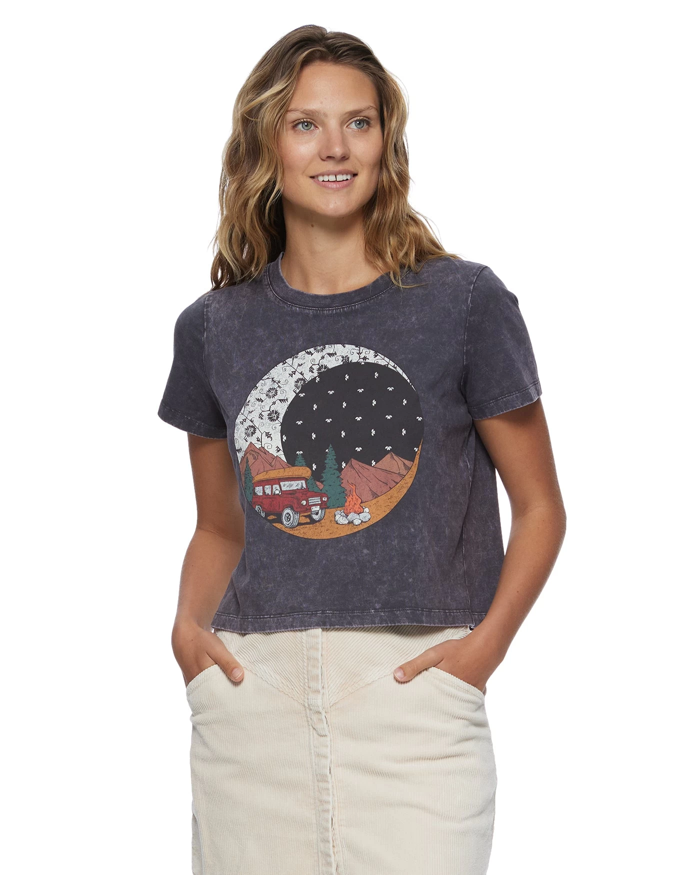 SOUTHWEST MOON CROPPED GRAPHIC TEE 7 SOUTHWEST MOON CROPPED GRAPHIC TEE - Image 5