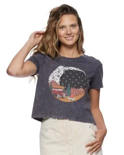 SOUTHWEST MOON CROPPED GRAPHIC TEE 14 SOUTHWEST MOON CROPPED GRAPHIC TEE -Style Vibe Shop FA23SS7104W SOUTHWEST MOON CROPPED SS TEE WOMENS GRAPHIC TEES 064