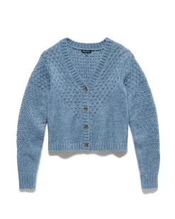 LOTTIE CROPPED CARDIGAN -Style Vibe Shop FA23SW8035W DUS BLUE 058