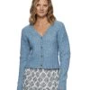 LOTTIE CROPPED CARDIGAN -Style Vibe Shop FA23SW8035W LOTTIE BUTTON UP CROPPED CARDIGAN WOMENS SWEATER 003