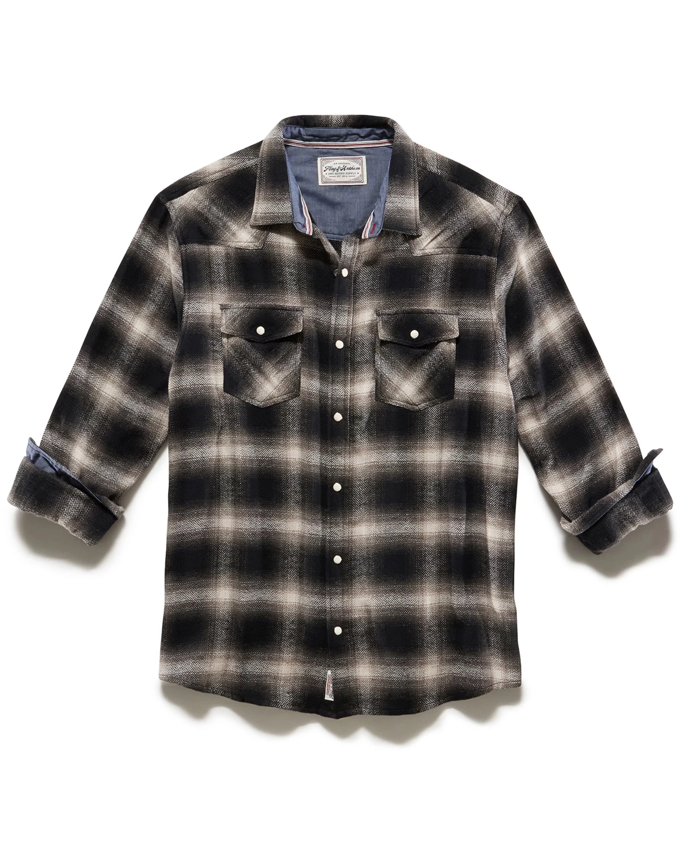 HILLARD HERRINGBONE WESTERN SHIRT 4 HILLARD HERRINGBONE WESTERN SHIRT - Image 2