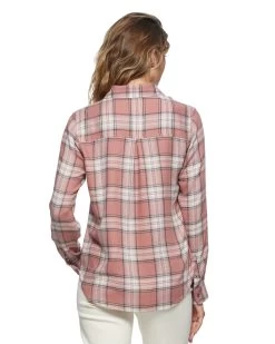 HARPER SHIRT -Style Vibe Shop FA23WS1233W HARPER LS PLAID FLANNEL SHIRT WOMENS LS WOVEN SHIRTS 003