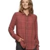 DAPHNE SHIRT 2 DAPHNE SHIRT -Style Vibe Shop FA23WS1246W DAPHNE LS SINGLE POCKET PLAID SHIRT WOMENS LS WOVEN SHIRTS 034