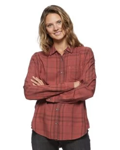 DAPHNE SHIRT 11 DAPHNE SHIRT -Style Vibe Shop FA23WS1246W DAPHNE LS SINGLE POCKET PLAID SHIRT WOMENS LS WOVEN SHIRTS 039