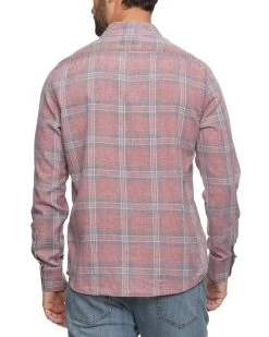 PAXTON VINTAGE SOFT SHIRT -Style Vibe Shop FA23WS1525 PAXTON LS VINTAGE WASH SINGLE POCKET SHIRT RED BLACK 979
