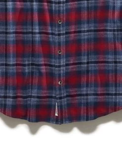 PENTON STRETCH FLANNEL SHIRT -Style Vibe Shop FA23WS1686 PENNTON LS STRETCH DOUBLE POCKET FLANNEL SHIRT NAVY RED 005 1