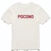 BLANEY #12 POCONO TEE -Style Vibe Shop FRB SS1281 POCONO TRACK TEE WHITE