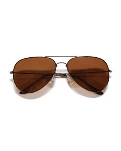 MONTEREY BROWN AVIATOR SUNGLASSES