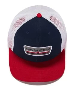 THREE STRIPE LOGO TRUCKER HAT