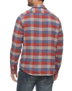 BAYVILLE FLANNEL SHIRT -Style Vibe Shop HO20WS176 ORANGE NAVY COMBO 006