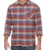 BAYVILLE FLANNEL SHIRT -Style Vibe Shop HO20WS176 ORANGE NAVY COMBO 014