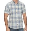 WELLINGTON VINTAGE WASHED SS SHIRT -Style Vibe Shop HO22WS1170 BLUE CHARCOAL 616