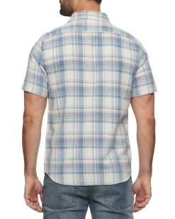 WELLINGTON VINTAGE WASHED SS SHIRT -Style Vibe Shop HO22WS1170 BLUE CHARCOAL 621