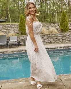 DIXIE TIE-STRAP FLORAL DRESS