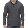 RILEY TEXTURED TERRY HOODED HENLEY -Style Vibe Shop KT1174 CHARCOAL 005