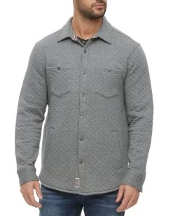 ALLOWAY QUILTED SHIRT JACKET 11 ALLOWAY QUILTED SHIRT JACKET -Style Vibe Shop KT1327 CHARCOAL 017