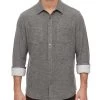 HERO TEXTURED KNIT FLANNEL SHIRT 1 HERO TEXTURED KNIT FLANNEL SHIRT -Style Vibe Shop KT1481 CHARCOAL 012