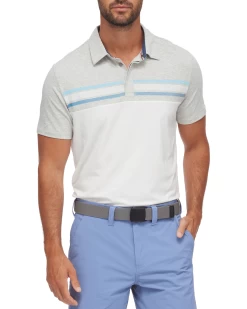 SHIELD BLOCKED PERFORMANCE POLO (FINAL SALE) -Style Vibe Shop M COREKT1197 WHITE 023