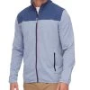 MADEFLEX MOVEMENT COLORBLOCK FULL-ZIP MOCK NECK JACKET -Style Vibe Shop M COREKT1395 LIGHT GREY HEATHER 009
