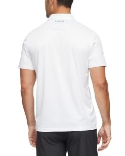 SHIELD BLOCKED PERFORMANCE POLO -Style Vibe Shop M COREKT1470 WHITE COMBO 008
