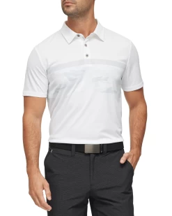 KIAWAH CAMO STRIPE PERFORMANCE POLO -Style Vibe Shop M COREKT1471 GREY COMBO 020