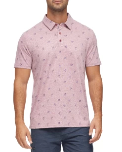 BEAUFORT FLAMINGO PRINT PERFORMANCE POLO (FINAL SALE)