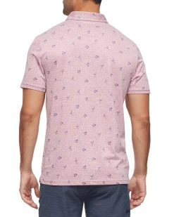 BEAUFORT FLAMINGO PRINT PERFORMANCE POLO (FINAL SALE) 12 BEAUFORT FLAMINGO PRINT PERFORMANCE POLO (FINAL SALE) -Style Vibe Shop M COREKT1473 RED COMBO 015