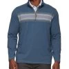 MADEFLEX SHIELD CHEST STRIPE 1/4-ZIP PULLOVER 2 MADEFLEX SHIELD CHEST STRIPE 1/4-ZIP PULLOVER -Style Vibe Shop M COREKT1508 SHIELD LS CHEST STRIPE QUARTER ZIP MOCK NECK NAVY HEATHER 004 1