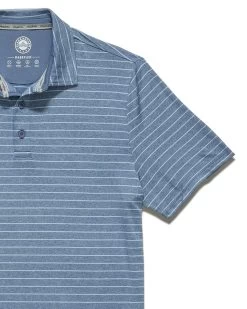 WILMINGTON STRIPED PERFORMANCE POLO -Style Vibe Shop M COREKT1564 WILMINGTON STRIPE PERFORMANCE POLO SLATE HEATHER 002 049627f4 09e3 4c30 a7d7 3624a292ce14