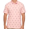 MONTECITO PINEAPPLE PRINT PERFORMANCE POLO (FINAL SALE) -Style Vibe Shop M COREKT1607 MONTECITO PINEAPPLE PRINT PERFORMANCE POLO CORAL HEATHER 003