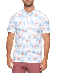 STRATHAM TROPICAL PRINT PERFORMANCE POLO (FINAL SALE)