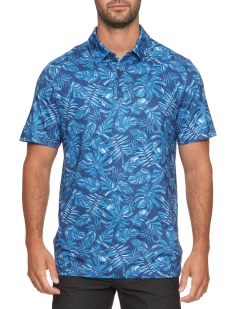 WICKENBURG PALM PRINT PERFORMANCE POLO (FINAL SALE)