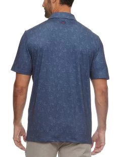 MESCALERO DESERT PRINT PERFORMANCE POLO -Style Vibe Shop M COREKT1666 MESCALERO DESERT PRINT PERFORMANCE POLO NAVY COMBO 023 1