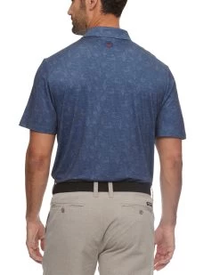 MESCALERO DESERT PRINT PERFORMANCE POLO -Style Vibe Shop M COREKT1666 MESCALERO DESERT PRINT PERFORMANCE POLO NAVY COMBO 038 1