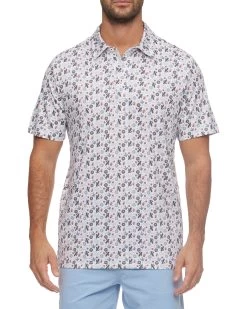 AFTON CACTUS PRINT PERFORMANCE POLO (FINAL SALE)