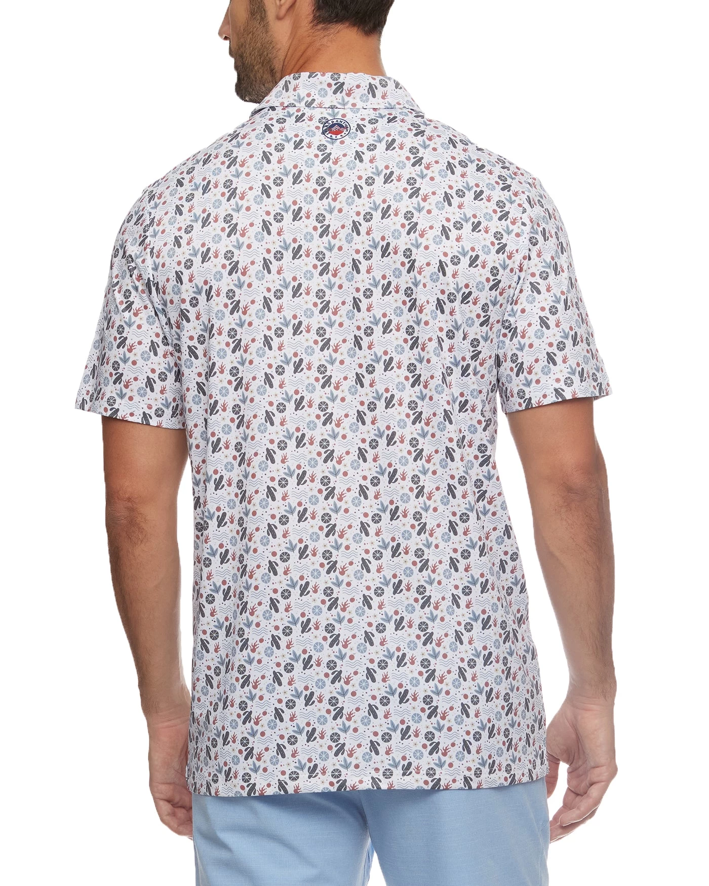 AFTON CACTUS PRINT PERFORMANCE POLO (FINAL SALE) 5 AFTON CACTUS PRINT PERFORMANCE POLO (FINAL SALE) - Image 3
