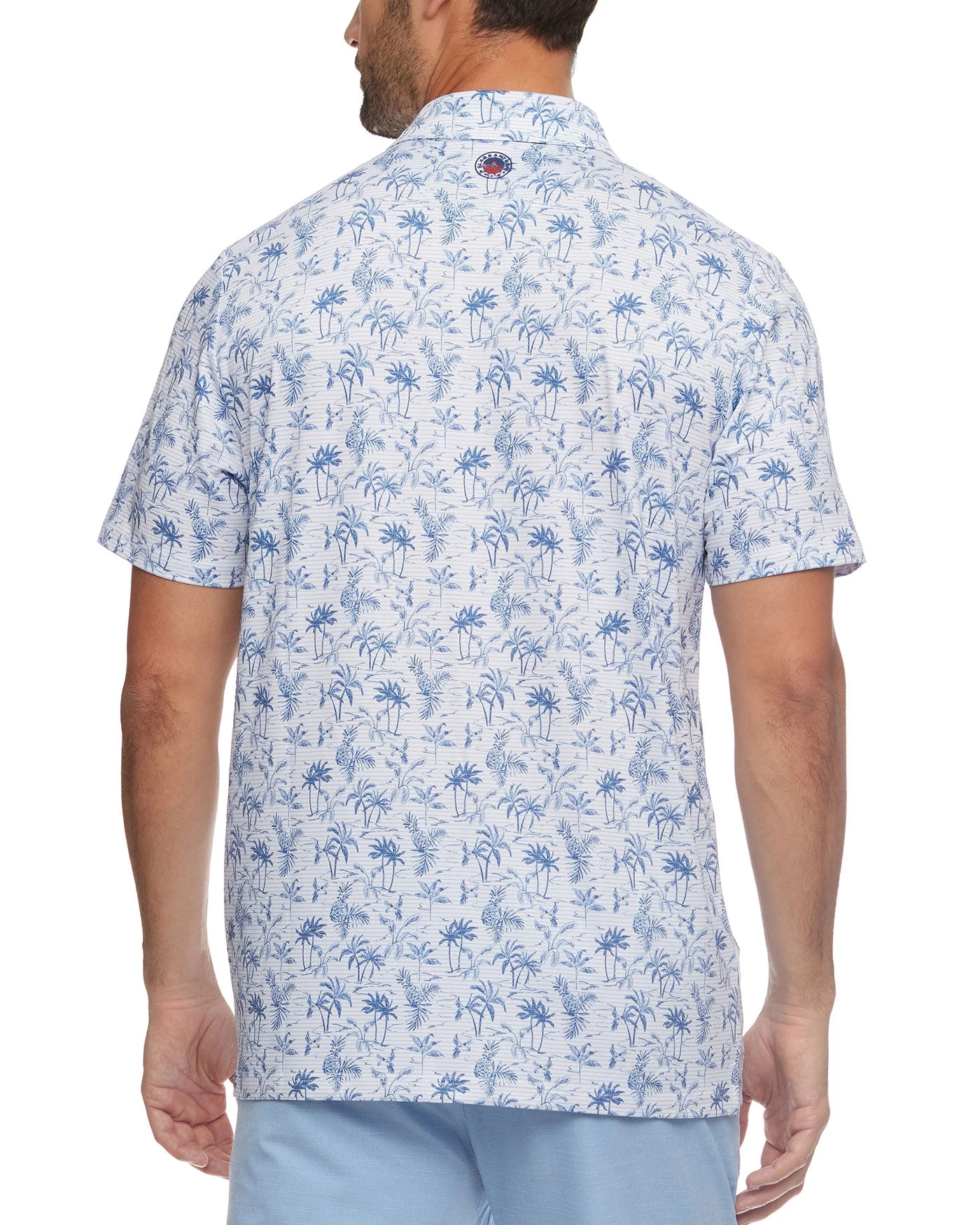 WILMETTE STRIPED TROPICAL PRINT PERFORMANCE POLO 5 WILMETTE STRIPED TROPICAL PRINT PERFORMANCE POLO - Image 4